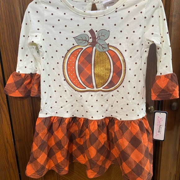 NWT Little Lass Pumpkin Dress - Picture 2 of 7